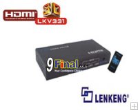 LENKENG LKV331 3D 3x1 HDMI Switch ( HDMI 3 Input & 1 out put ) with remote control