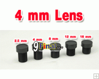 Board Lens 4.0 mm for cctv camera 1/3" 78 degree