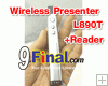 L890T-S (Silver Color) Advance Wireless Presenter with Micro SD Slot L890T-S (Silver Color) Advance Wireless Presenter with Micro SD Slot