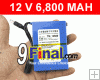 Super Polymer Lithium - Ion Battery 12 V 6,800 Mah for LCD Monitor & Eelectronics Device Super Polymer Lithium - Ion Battery 12 V 6,800 Mah for LCD Monitor & Eelectronics Device