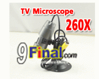 TV Digital Microscope 420 TV line 10-260x 8LED TV OUT