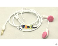 EarPhone Super Bass (no mic) ( white+Pink Color)