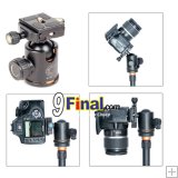 QZSD Q02 Camera Tripod Ball Head Ballhead With Quick Release Plate 1/4" Screw