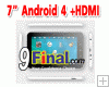 Tablet A710 7" Dual Core 1.5 Ghz / 512 MB /8 GB /Mali-400 / Capacitive 5 point / Android 4.0 with HDMI ( White Color) Tablet A710 7" Dual Core 1.5 Ghz / 512 MB /8 GB /Mali-400 / Capacitive 5 point / Android 4.0 with HDMI ( White Color)