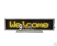 LED Message Board B16128AY Series Size 338 mm*54mm*15mm Support THAI (Yellow Color) with Clock & Counter