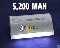 SW-B4467 5200mAh Mobile Power Bank Emergency Battery Charger & Flashlight -White Color