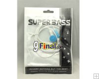 EarPhone Super Bass (no mic) ( white+cyan Color)