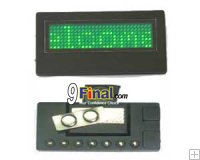 LED Moving Name Board B729 Series Size 82.5 mm*40.5 mm* 6.3(T)mm (Green Color) no cable/software