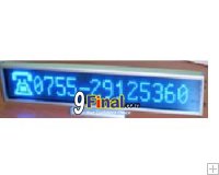 LED Message Board B16128 Series Size 338 mm*54mm*15mm Support THAI (Blue Color) with Clock & Counter