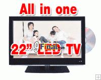 LED TV All in one 22 " Ultra Thin with internal DVD Player KJ-2200HEVD (Full HD 1080P)