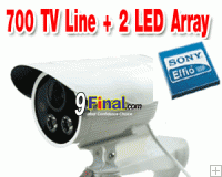 SONY Super HAD CCD 1/3" EFFIO 4140 + 673 with Array LED 2 PCS 700 TV line White Color