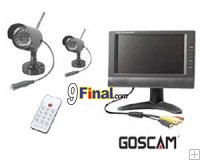 GOSCAM 812AE2 CCTV Receiver and Transmitter with Up to 100m Transmission Range and 7-inch TFT LCD Receiver with 2 camera