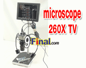 TV Microscope TGT-02 ZOOM 260X 12 LED Adjust SONY 1/3" 420 TV line (w/o monitor) - ꡷ٻ ͻԴ˹ҵҧ