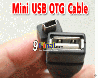 USB OTG Cable 10cm Mini USB to Standard USB (Female)