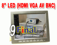 Super 8" TFT LED CCTV Monitor ( VGA+BNC+HDMI,AV) Model 808HD