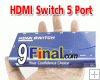 CKL HD85M HDMI Switch 5 Ports with Remote Control CKL HD85M HDMI Switch 5 Ports with Remote Control