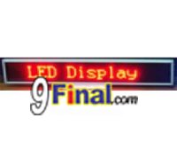 LED Message Board B16128 Series Size 338 mm*54mm*15mm Support THAI ( Red) with Clock & Counter