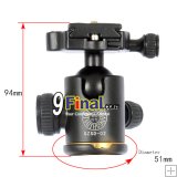 QZSD Q02 Camera Tripod Ball Head Ballhead With Quick Release Plate 1/4" Screw