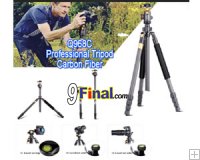 QZSD Q968C carbon fiber Portable Tripod with Ball Head Portable Detachable Changeable Traveling