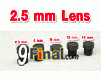 Board Lens 2.5 mm for cctv camera 1/3" 130 degree