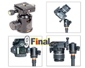 QZSD Q02 Camera Tripod Ball Head Ballhead With Quick Release Plate 1/4" Screw - ꡷ٻ ͻԴ˹ҵҧ