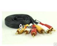 Gold-plated AV Cable 3 RCA TO 3 RCA Composite Audio Male - Male AV Cable