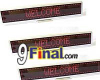 LED Message Board C16128 Series Size 550 mm*110mm*21 mm Support THAI ( Red) with Clock & Counter