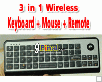3 in 1! 2.4G Mini Handheld Wireless Keyboard Trackball Mouse + IR Learning Remote Controller QWERTY model AK810