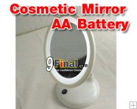 Super Desktop LED Cosmetic Mirror Zoom 3X ( No Charger) (White Color)