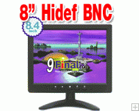 Super 8 LCD Monitor 8" Hi Definition Industrail Monitor with BNC/ AV / VGA