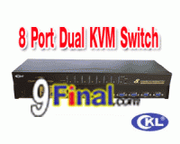 CKL 9138UP 8 Port USB & PS/2 Dual KVM automatically switch ( Free... 8 Cable)