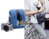 Soudelor Camera Bag ҡͧ digital /MirrorLess  Canvas  2001V (Vertical) - չԹ ( Blue Color)