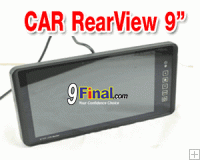 9" Rear View LED Monitor 2 Video in with Remote Control