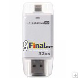 i-Flashdrive 0 GB แฟลชไดร์ฟสำหรับiPhone/iPad รุ่น device Gen2 (white) ใช้ กับTF Card , Micro SD