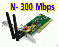 PCI 802.11N 300MB Wireless LAN CARD with 2 detach antenna