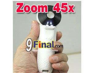 Magnifying Hand Held Zoom 45x Model MG6B-0, High Brightness LED 2 pcs., Diameter 21mm - ꡷ٻ ͻԴ˹ҵҧ