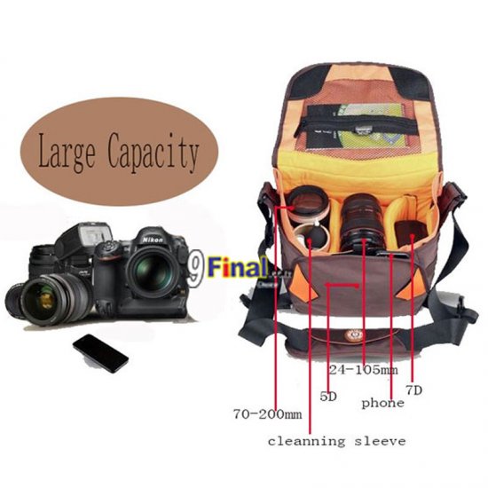QZSD QD-01 ҡͧ Tool bag for digital video camera brown nylon waterproof shoulder sling travel case - ꡷ٻ ͻԴ˹ҵҧ