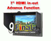 Lilliput 5DII O/P 7 inch HDMI Monitor with HDMI in- out Batt & Advance Function Camera