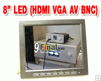 Super 8" TFT LED CCTV Monitor ( VGA+BNC+HDMI,AV) Model 808HD