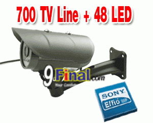 SONY Super HAD CCD 1/3" EFFIO 4140 + 673 with IR LED 48 PCS 700 TV line Black Color - ꡷ٻ ͻԴ˹ҵҧ