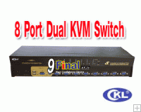CKL 9138UP 8 Port USB & PS/2 Dual KVM automatically switch ( Free... 8 Cable)