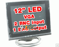 12.1" Industrial LED Monitor ( VGA + 2 BNC IN + 1 BNC OUT) Model 1201BNC_L