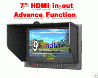 Lilliput 5DII O/P 7 inch HDMI Monitor with HDMI in- out Batt & Advance Function Camera