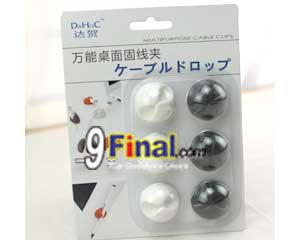 Multi Purpose Cable Clips (white/black 3 pcs) - ꡷ٻ ͻԴ˹ҵҧ