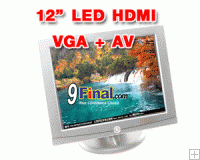 12 inch LED monitors with VGA + HDMI + AV input Resolution 1024*768